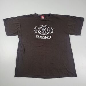 Vintage Y2K Element Wind Water Fire Earth Skateboard Shirt Large USA Distressed